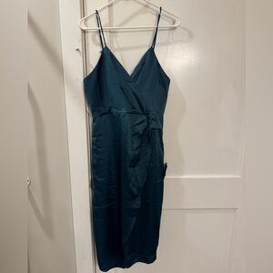 Lulu's Deep Teal Midi Dress